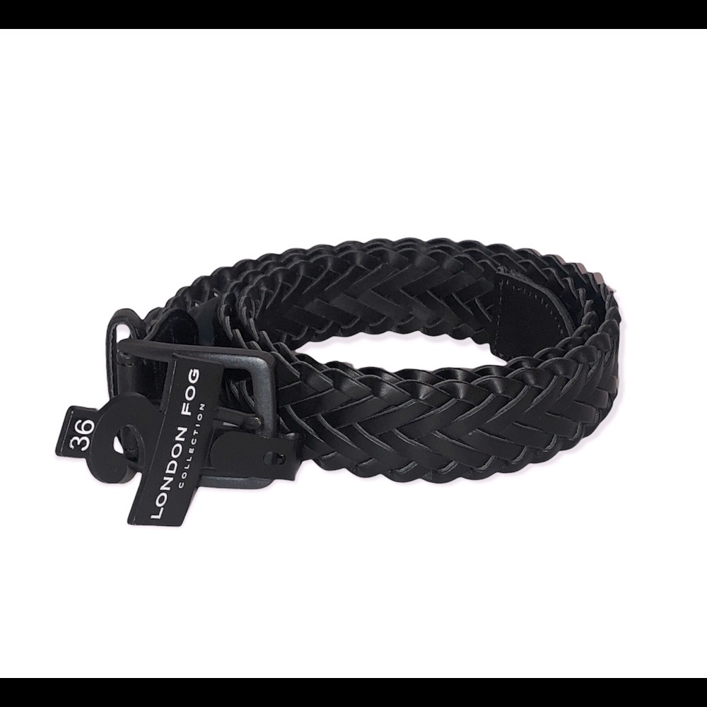 Black Braided/Weaved Belt Size L